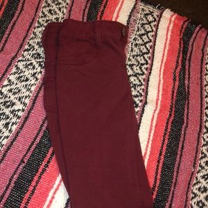 Red jeggings